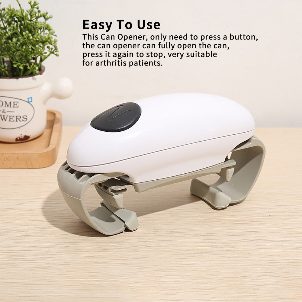 Electric Can Opener One Touch Automatic Hands Free Smooth Edge Senior  Arthritis